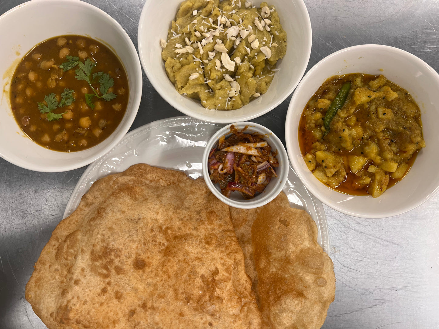 Breakfast Special Halwa Poori Channay